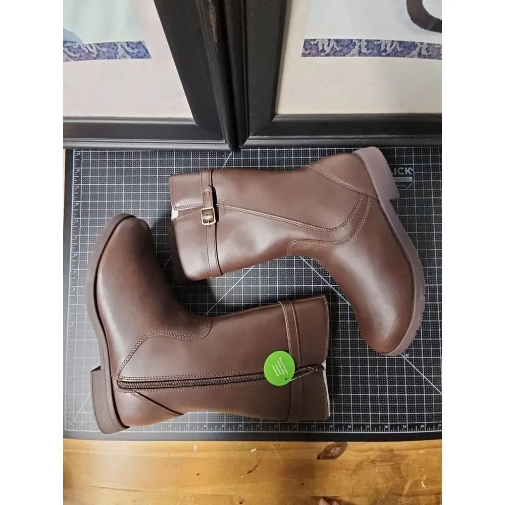 Stride‎ Rite Kids UK4/ US 5M Big kid BROWN Josephine Boots youth girl